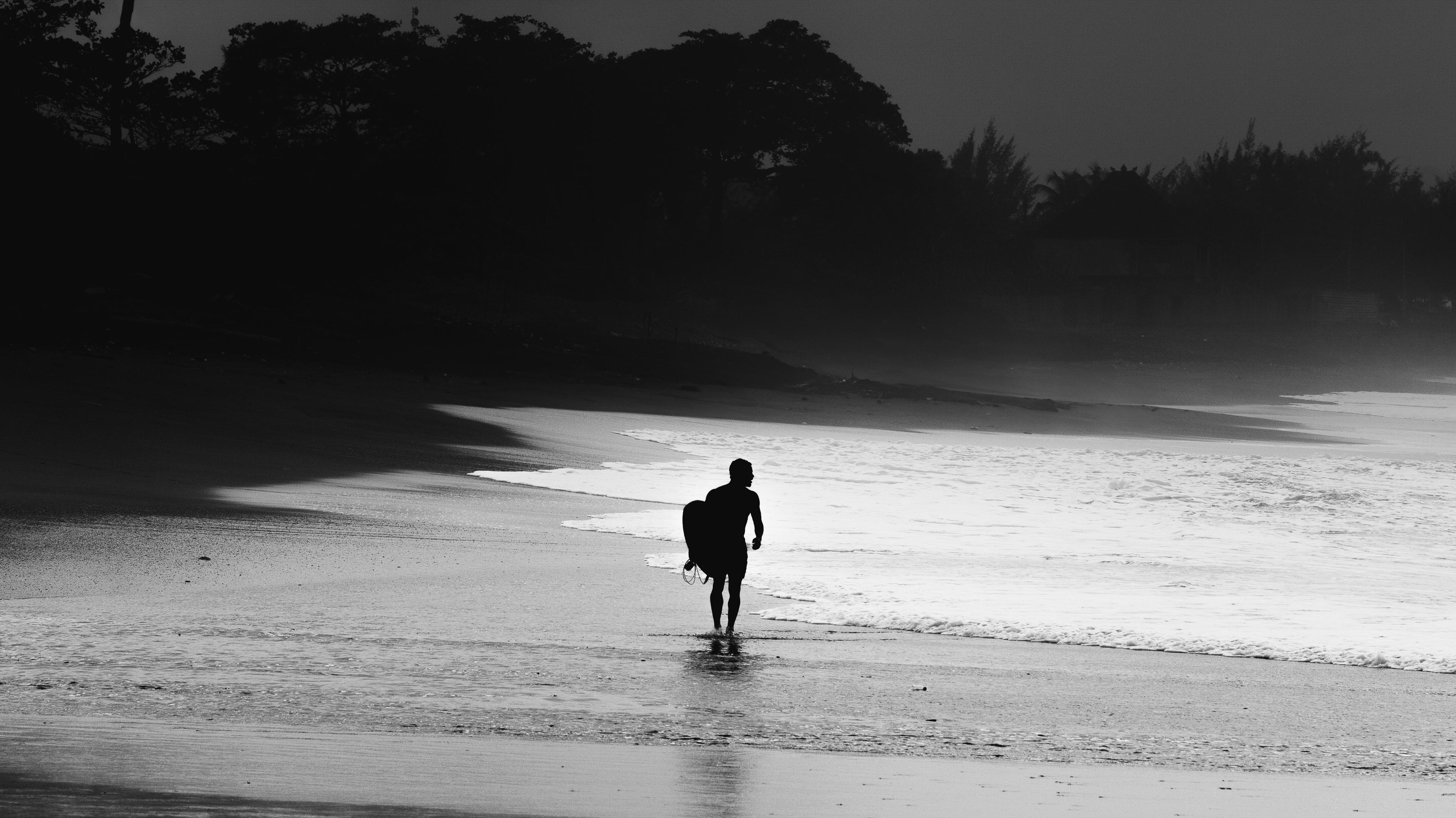 A man on a surfboard